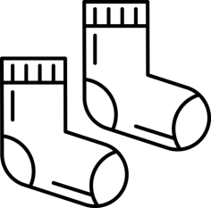 Baby Socks Sketch Drawing Svg, Free Vectors File